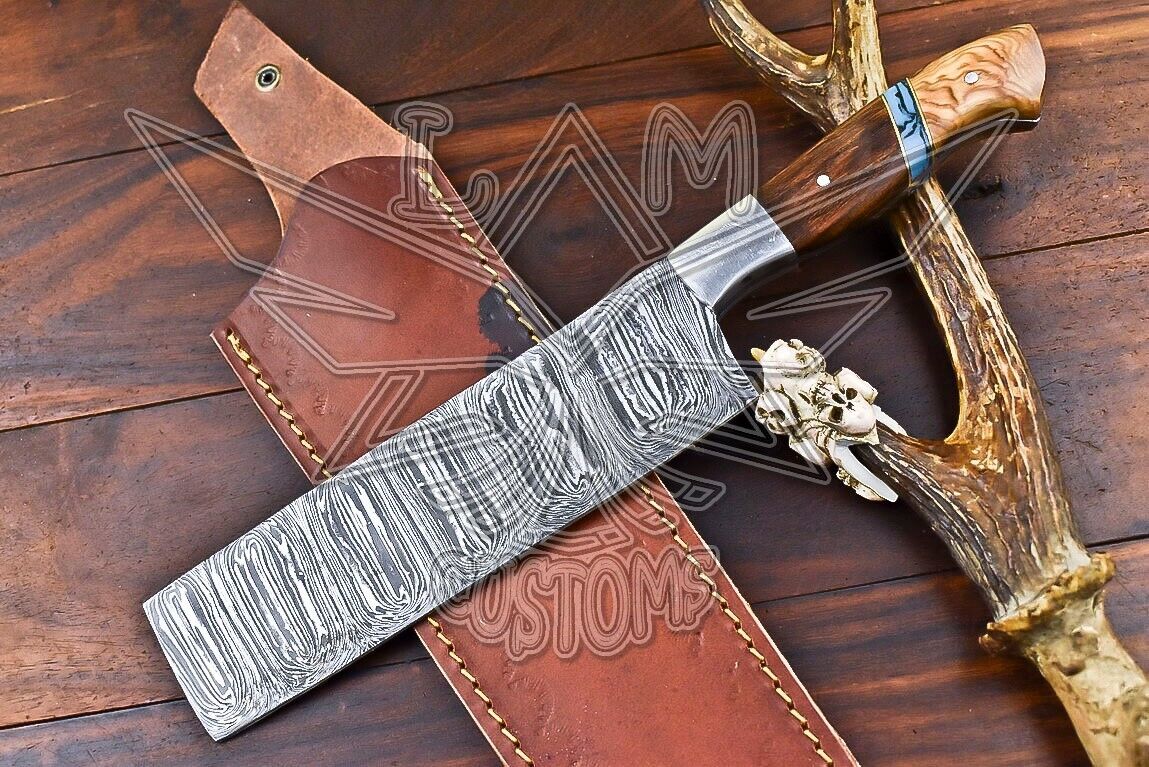 kitchen chef blade damascus steel clever chopper chef knife everyday carry